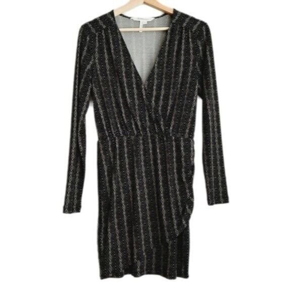 BCBGeneration V-neck Mini Dress Long Sleeve  Faux Wrap Sz S - Picture 2 of 13